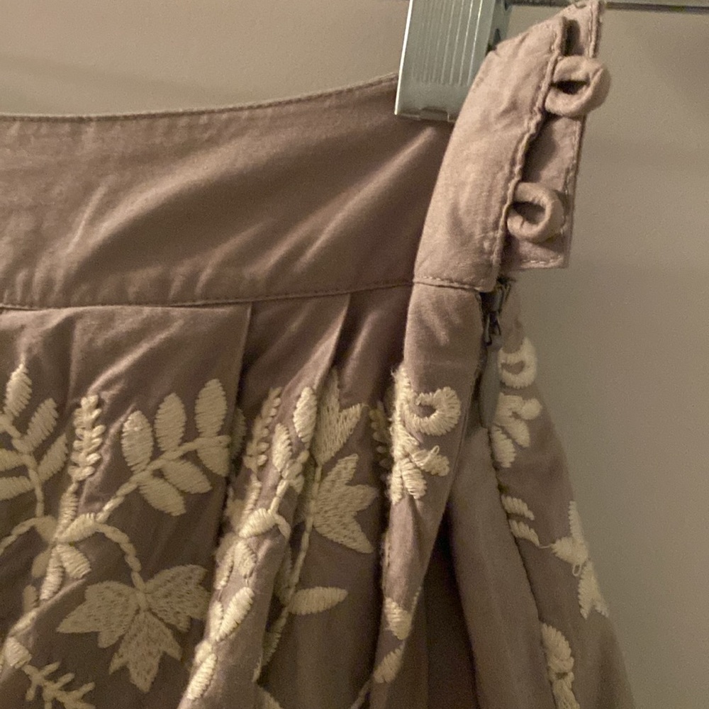 Anthropologie Meadow Rue  Embroidered Skirt - Picture 4 of 6